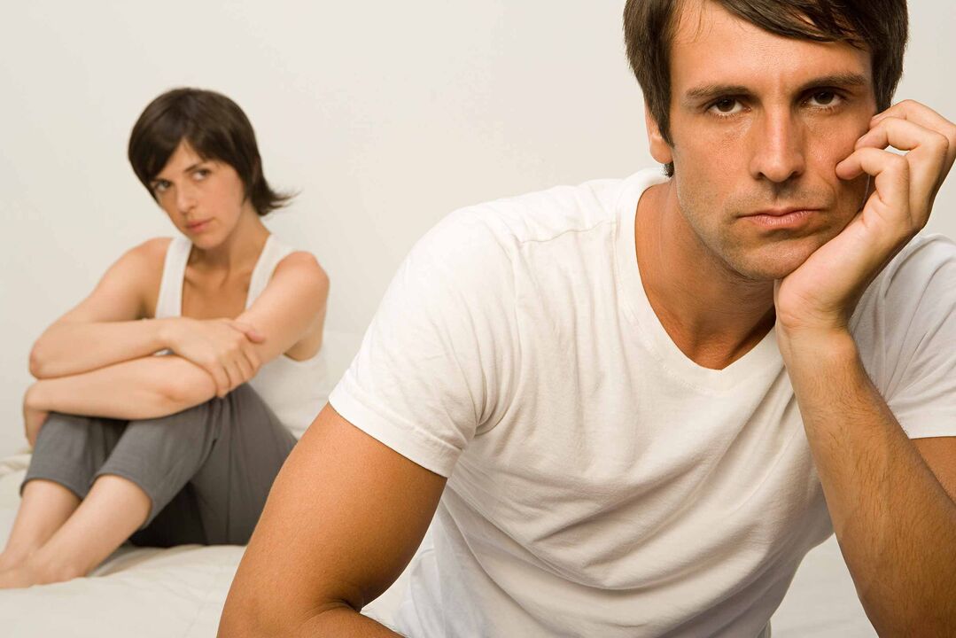 Negative faktorer provoserer utviklingen av impotens hos menn